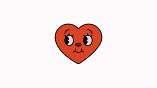 heart kawaii style character animation