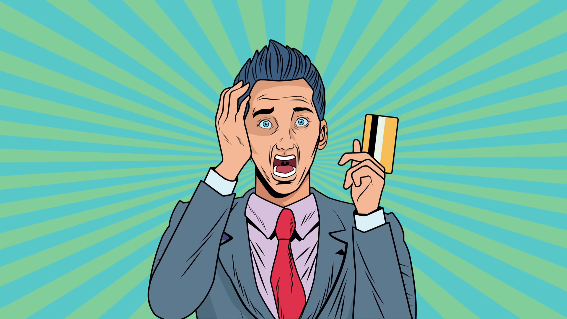 Businessman With Credit Card Pop Art Stock Footage SBV-338706227 ...