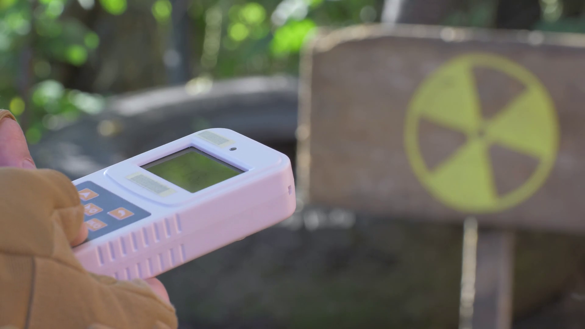 Geiger Counter Checks Level Of Radiation Stock Footage SBV348555274