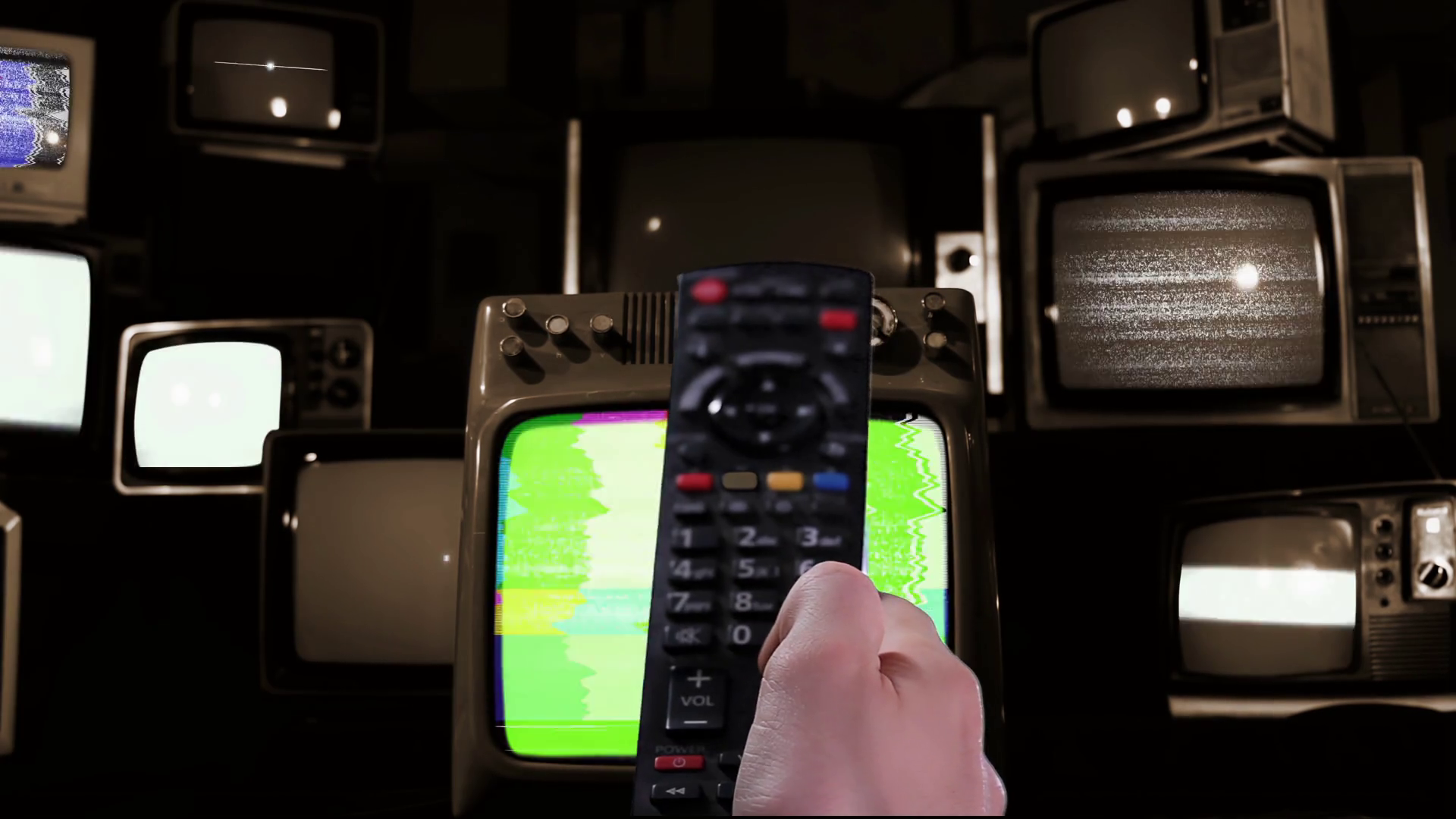 Hand Switching On Off Vintage Televisions Stock Footage SBV-351896812 ...