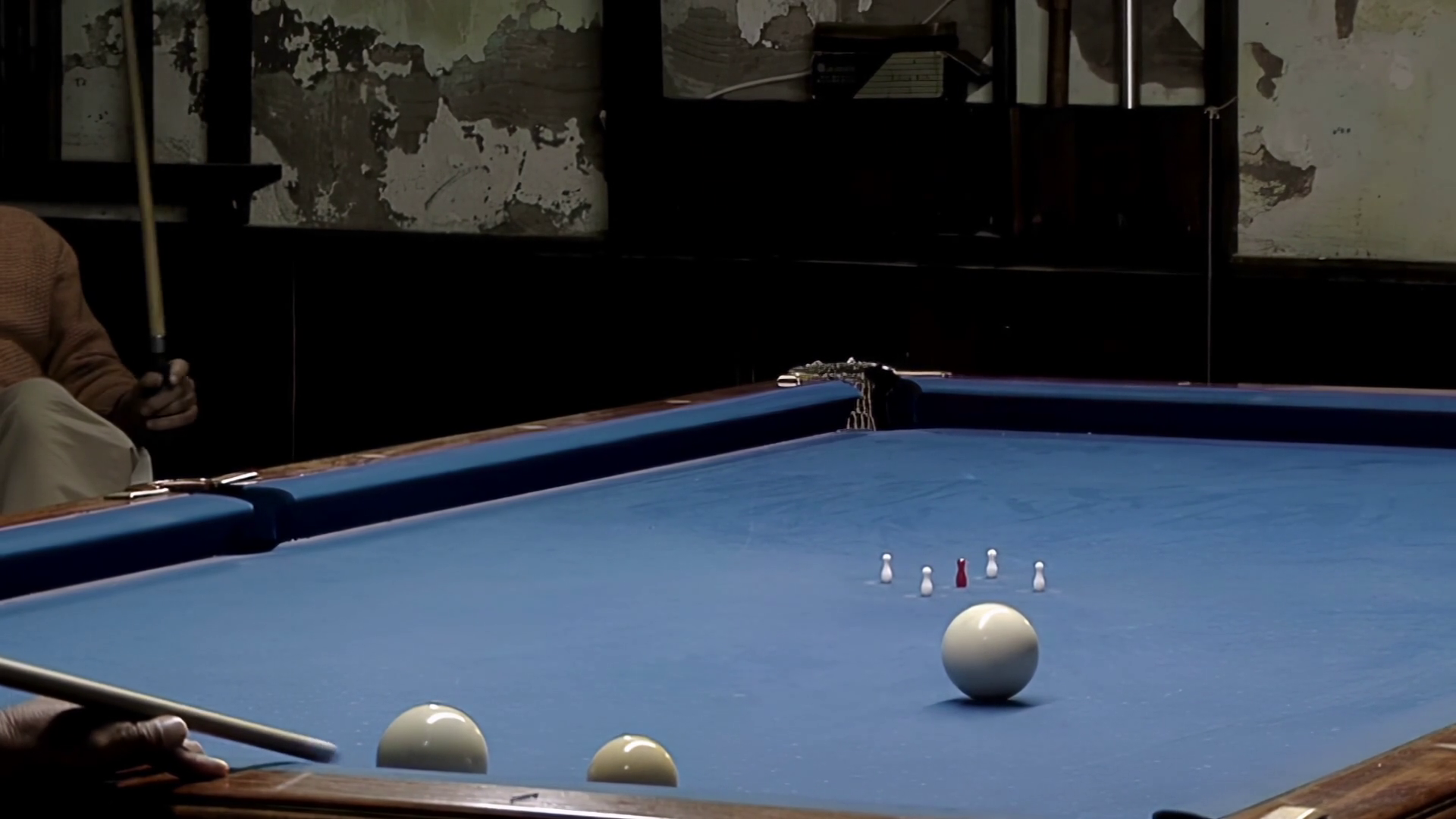 Men Playing Five-pin Billiards In Old Stock Footage SBV-352624835 ...