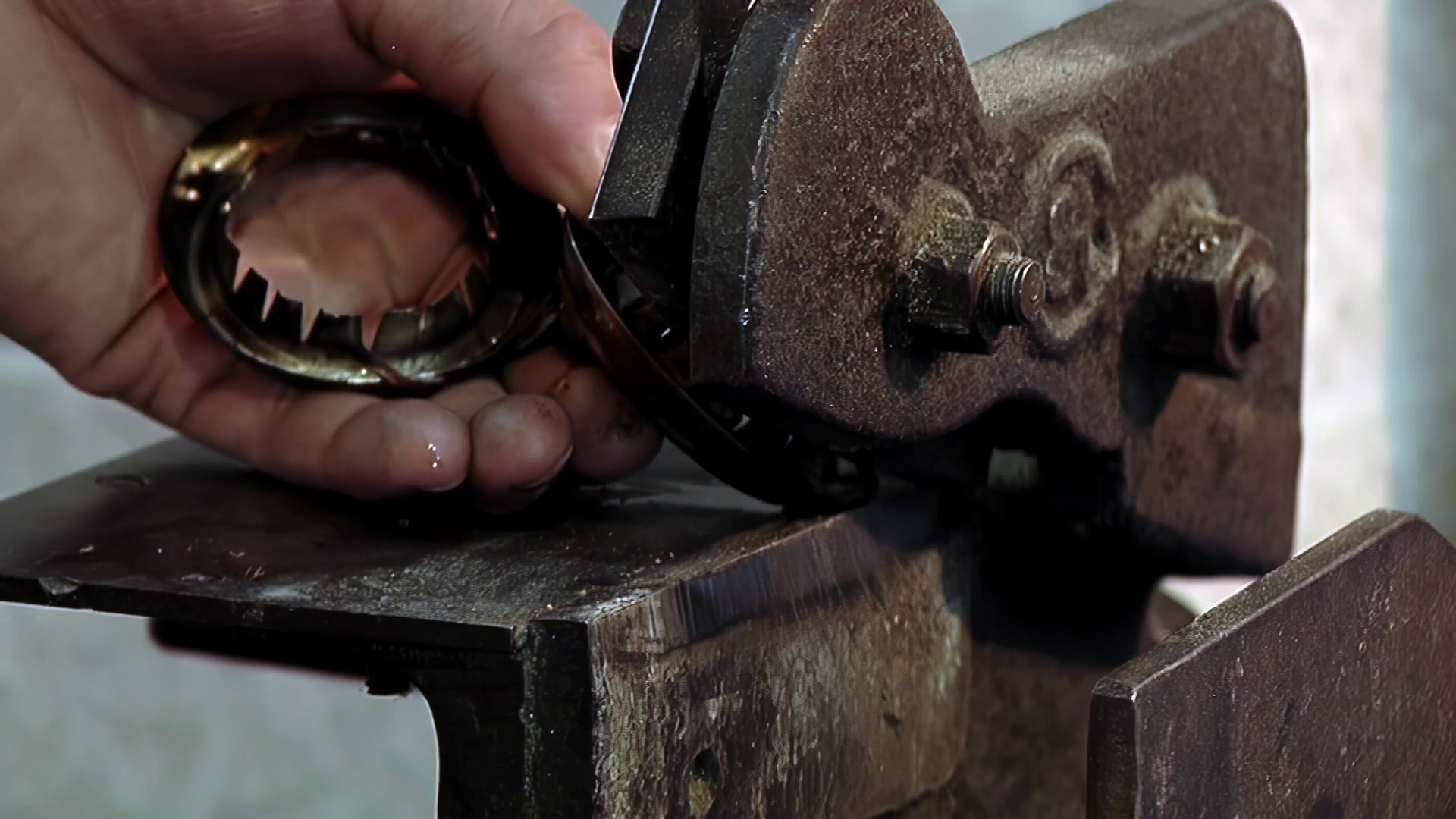Craftsperson Working Metal Ring Yerba Mate Stock Footage SBV-353188395 ...