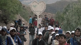 Sikuris Band From Tilcara Playing Drums and Panpipes on the Pilgrimage Route to Punta Corral, Jujuy, Argentina