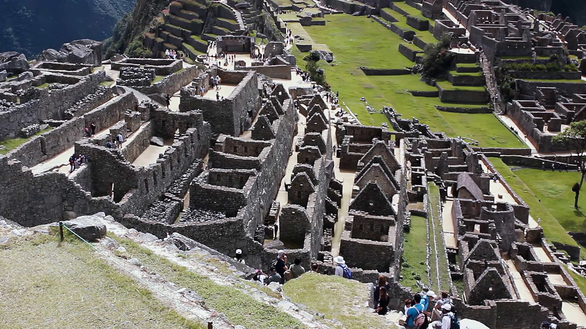 View Of Machu Picchu Inca Citadel With Stock Footage SBV-352391902 ...