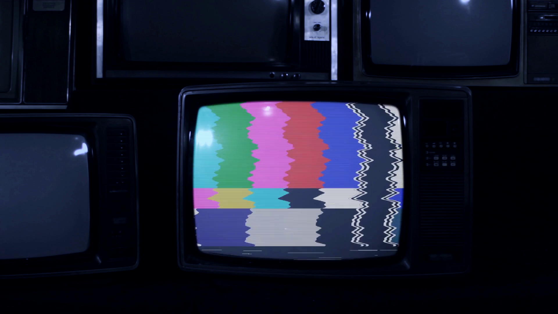 Retro Tv With Green Screen Turning Off Among Stock Footage SBV ...