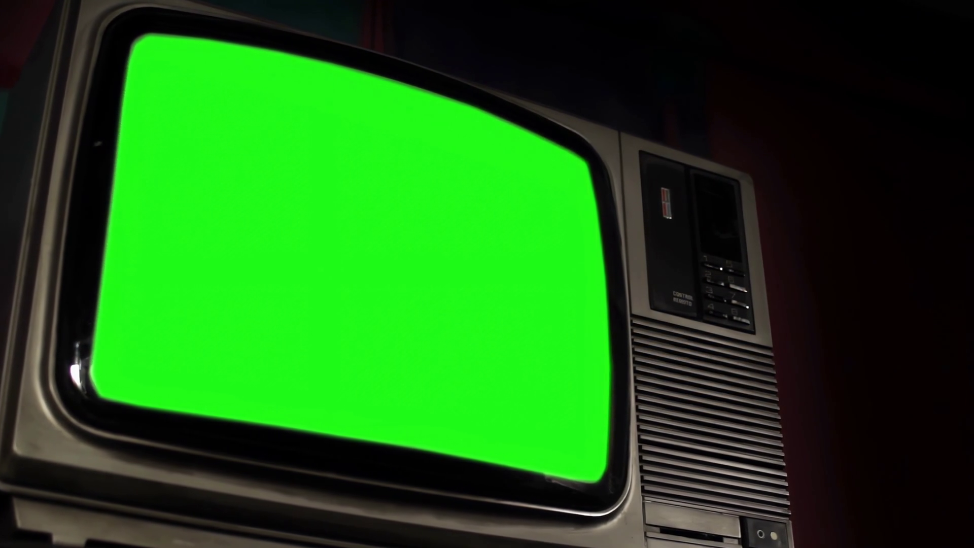 1980s Vintage Tv With Green Screen - 4k Stock Footage SBV-352010552 ...