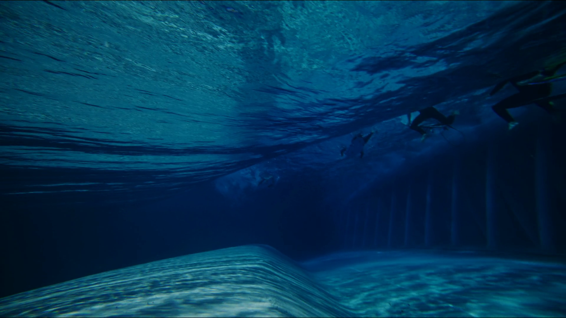 Underwater View Of Waves Forming In Wavepool Stock Footage SBV ...