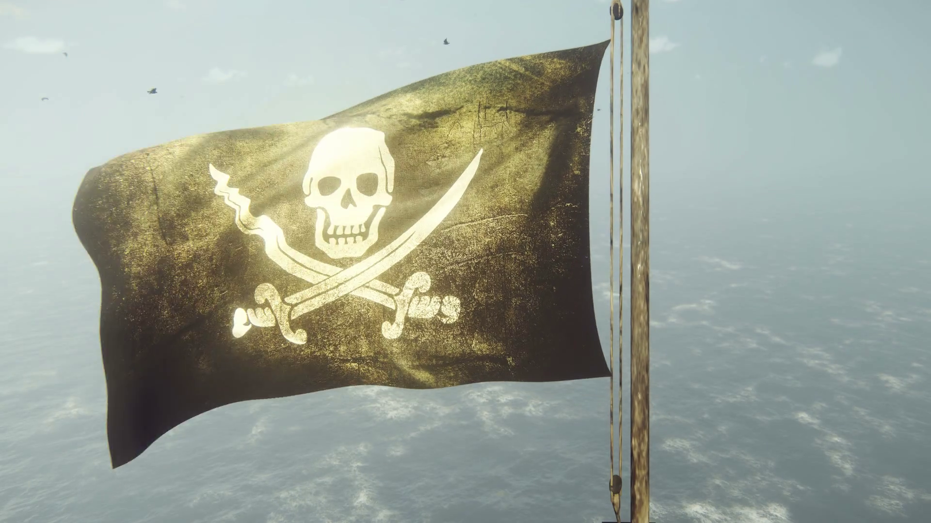 An Old Pirate Ship With Flying Pirate Flag Stock Motion Graphics SBV