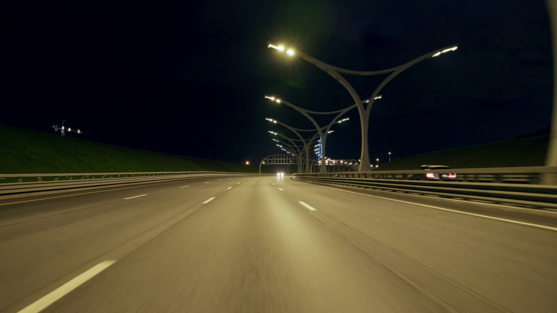 Driving On Highway View From Back Window Of Stock Footage SBV-351745095 ...