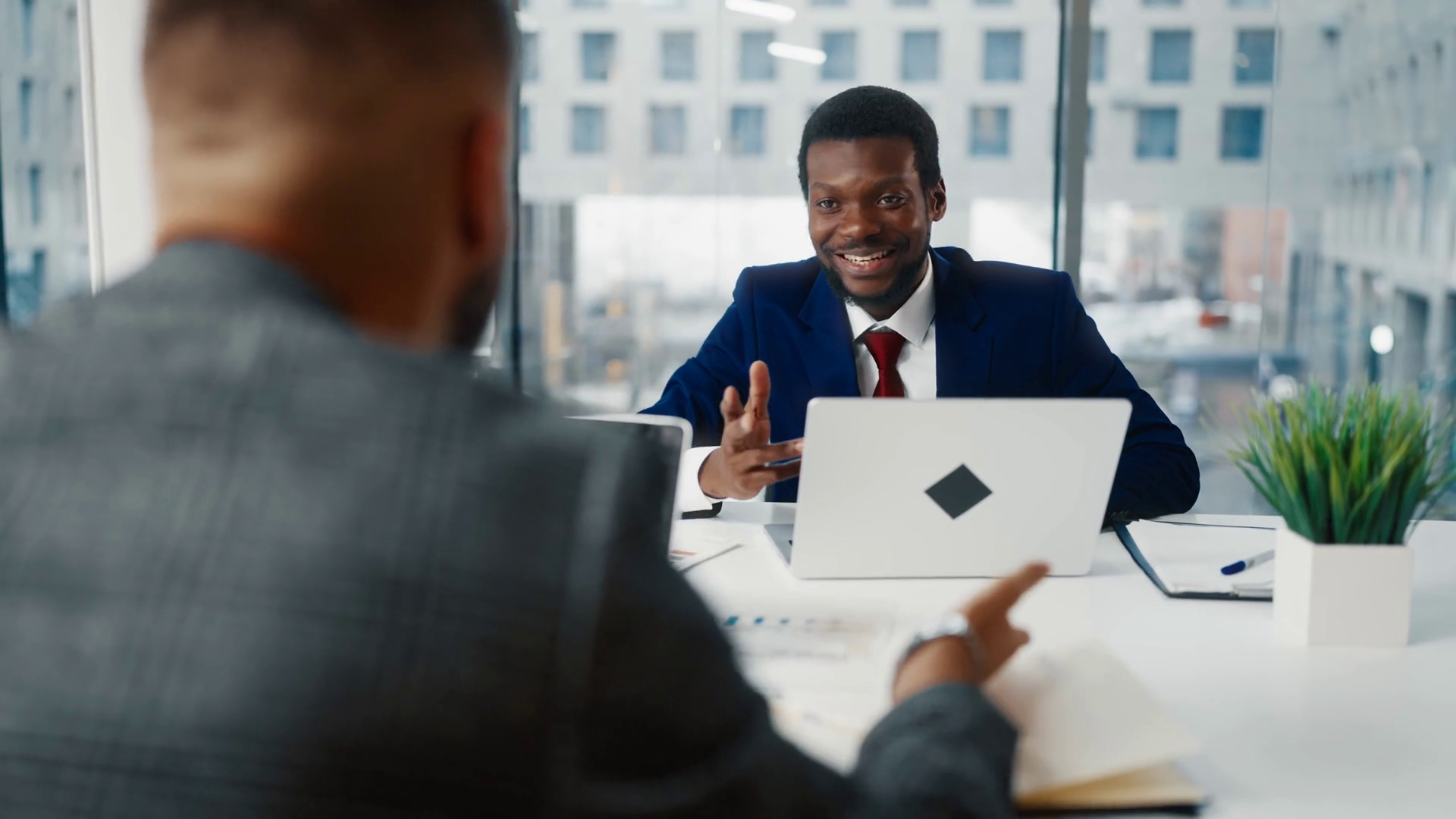 Job Interview With Top Manager Of Big Stock Footage SBV-351897452 ...