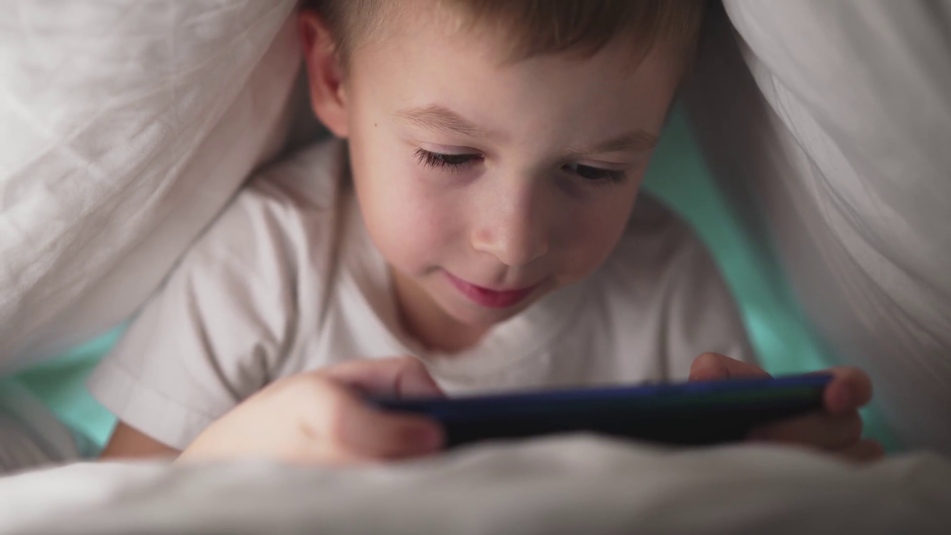 Bottom View Of Child Wrapped Up In Blanket Stock Footage SBV347353719