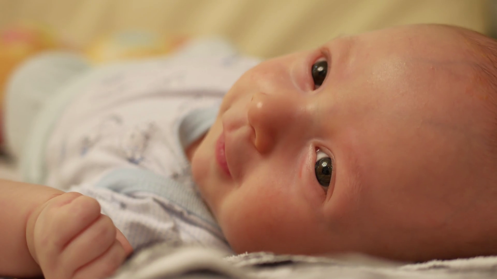 Adorable Newborn Gazes At Camera Stock Footage SBV319744566 Storyblocks
