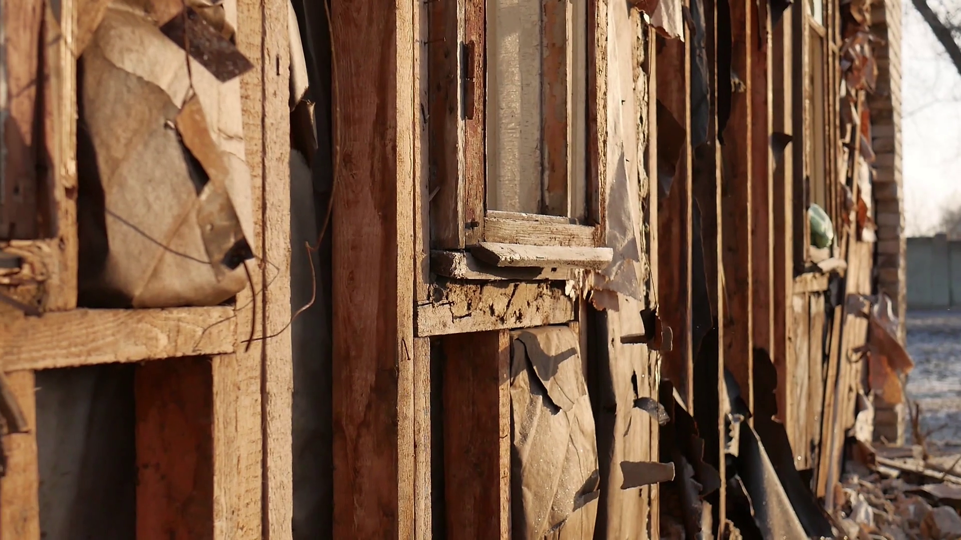 Remains Of Destroyed House Destroyed House Stock Footage SBV320353791