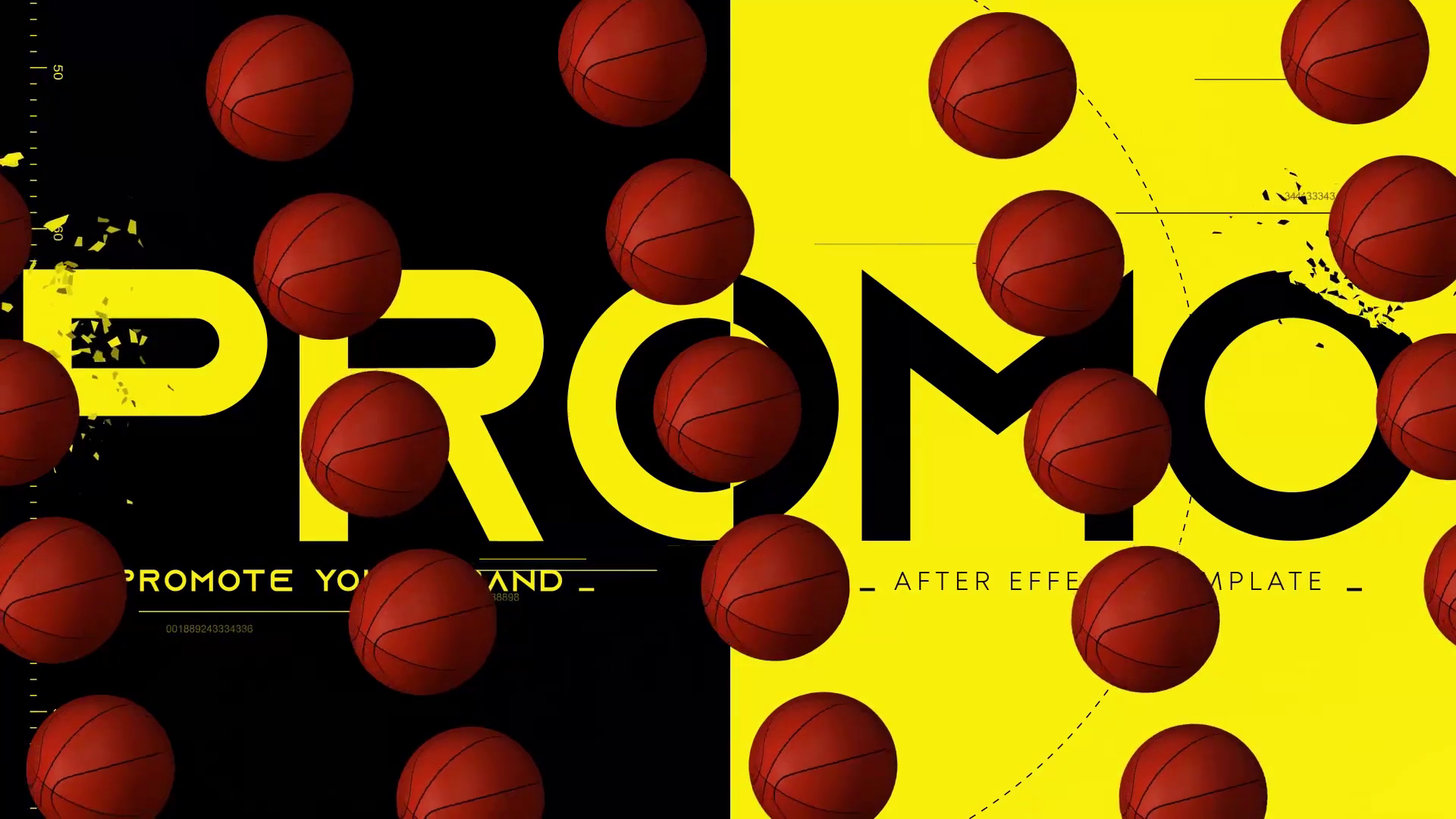 AE Template: Glitch Basketball Intro SBV-347231976 - Storyblocks