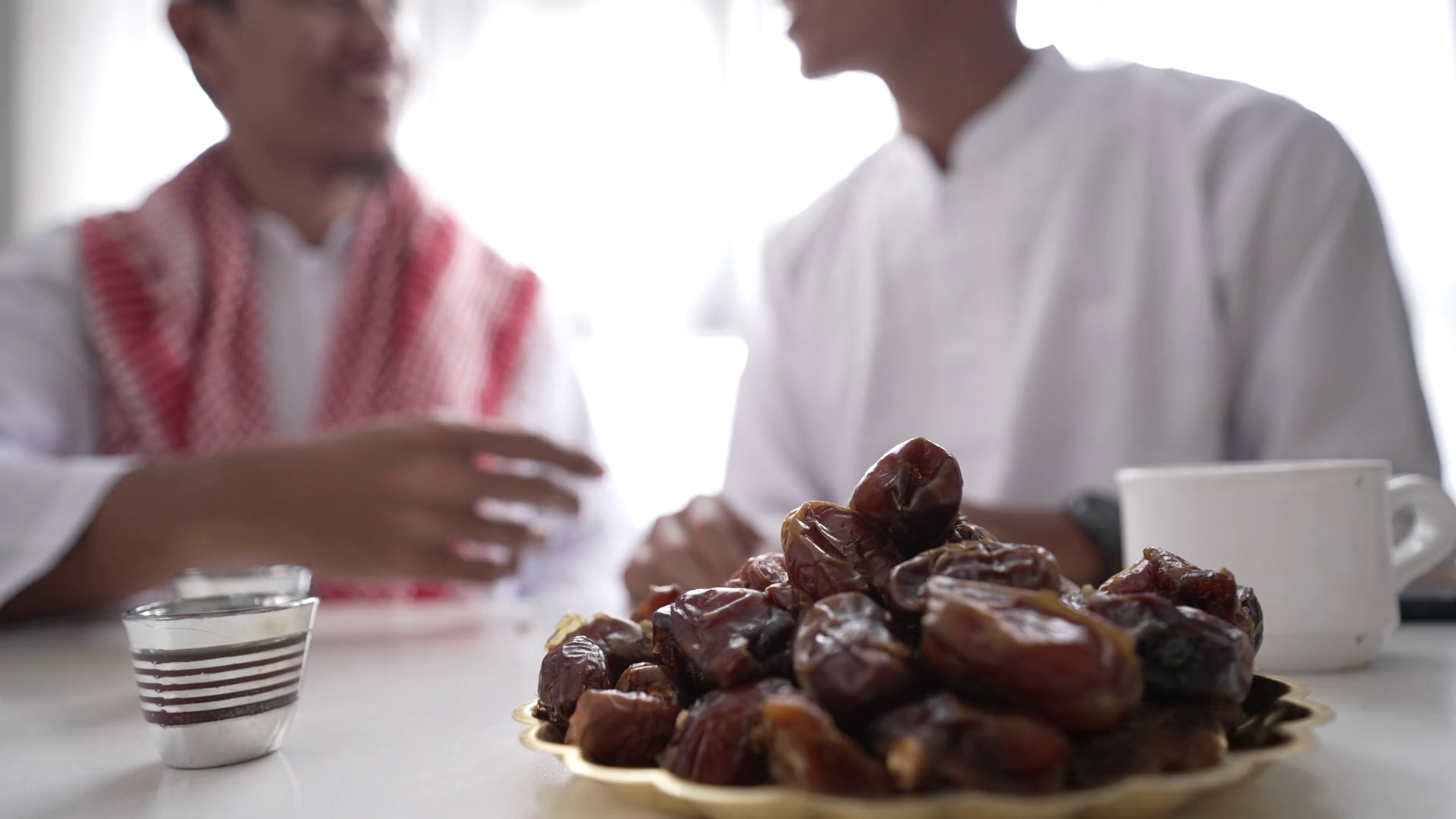 Muslim's Hand Taking Dates Fruit Enjoying Stock Footage SBV346521770