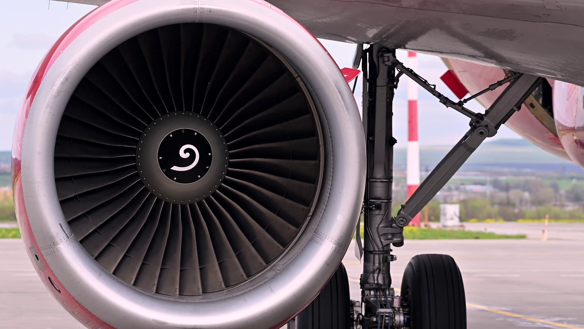 Huge Airplane Jet Engine Close Up View Stock Footage SBV-351848266 ...