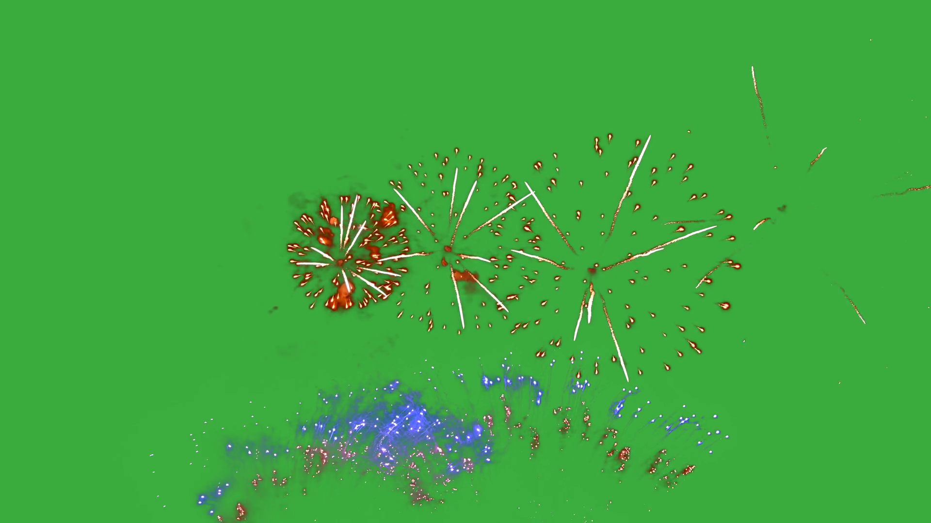 Abstract Firework On Green Screen Chroma Key Stock Footage SBV ...