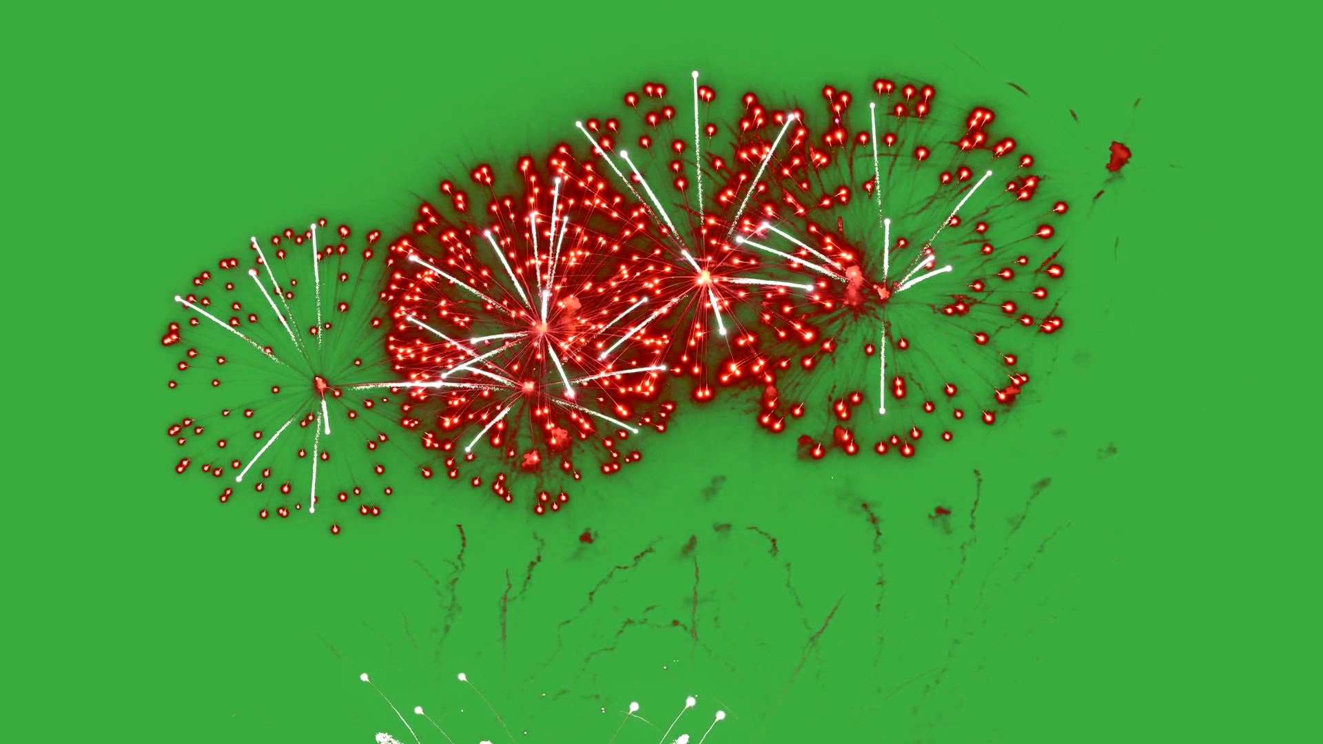 Stunning Fireworks Display On Green Screen Stock Footage SBV-352257062 ...