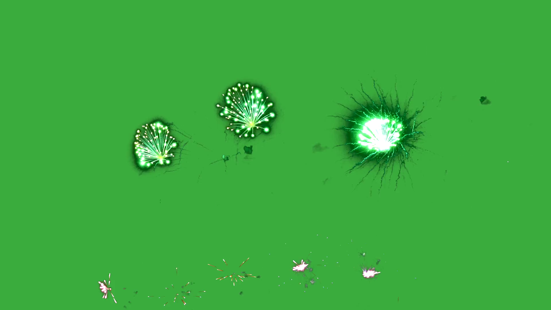 Spectacular Firework Display On Green Screen Stock Footage SBV ...