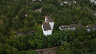 Aerial view of Chernobyl Ukraine exclusion zone Zone of high radioactivity