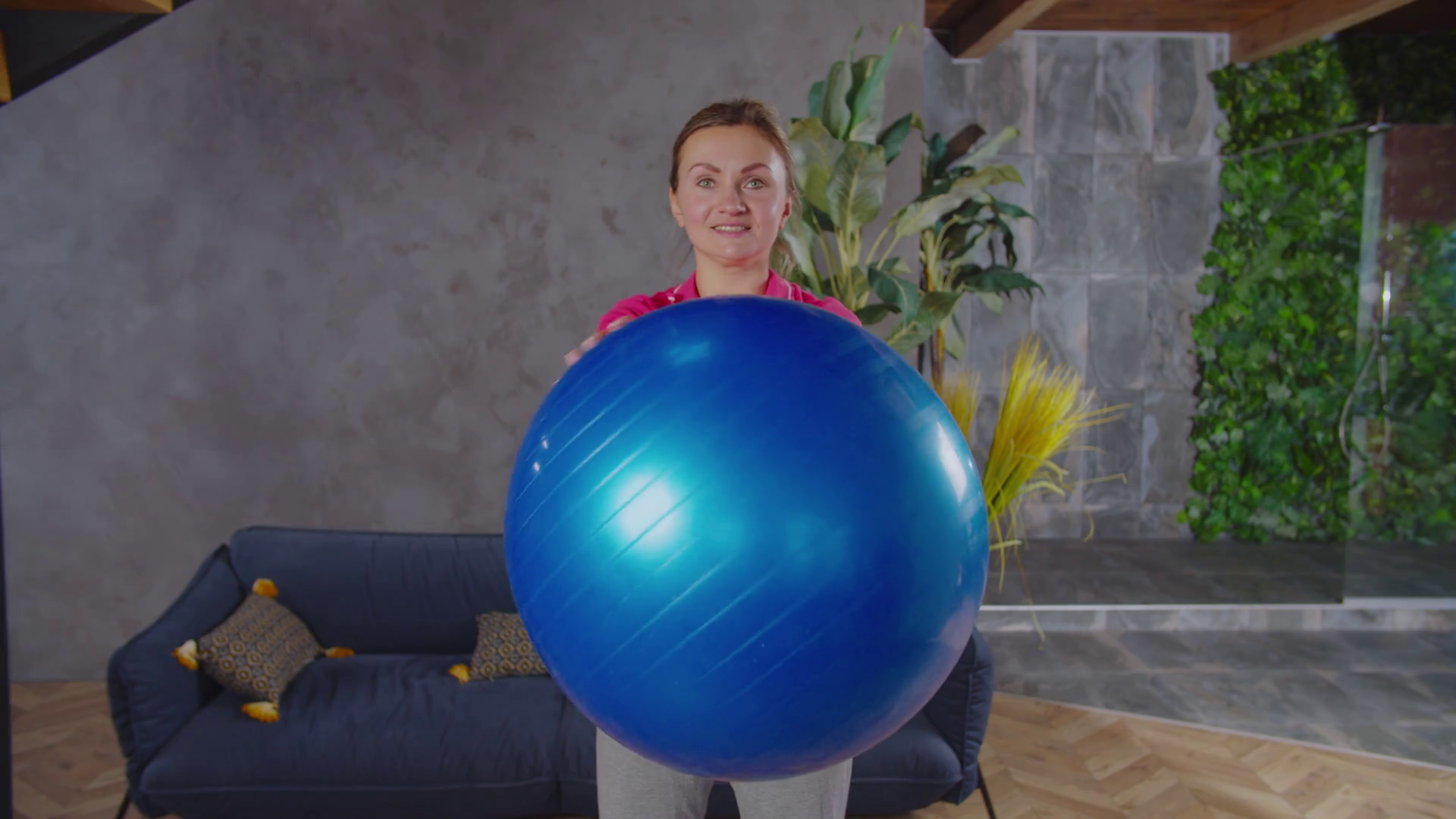 Beautiful active sporty fitness female practicing weight training