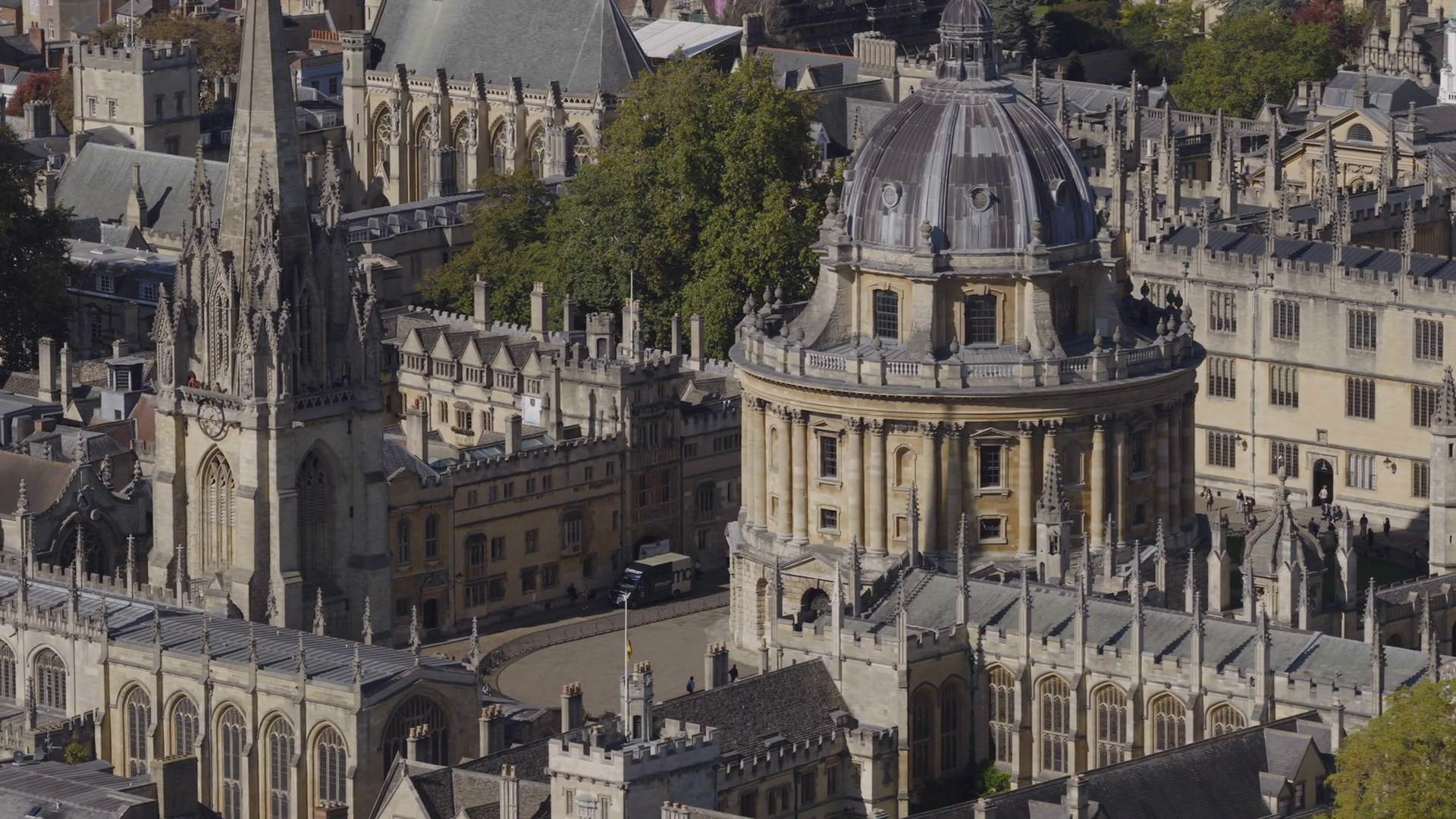 Aerial View Of Radcliffe Camera Library In Stock Footage SBV-352892794 ...