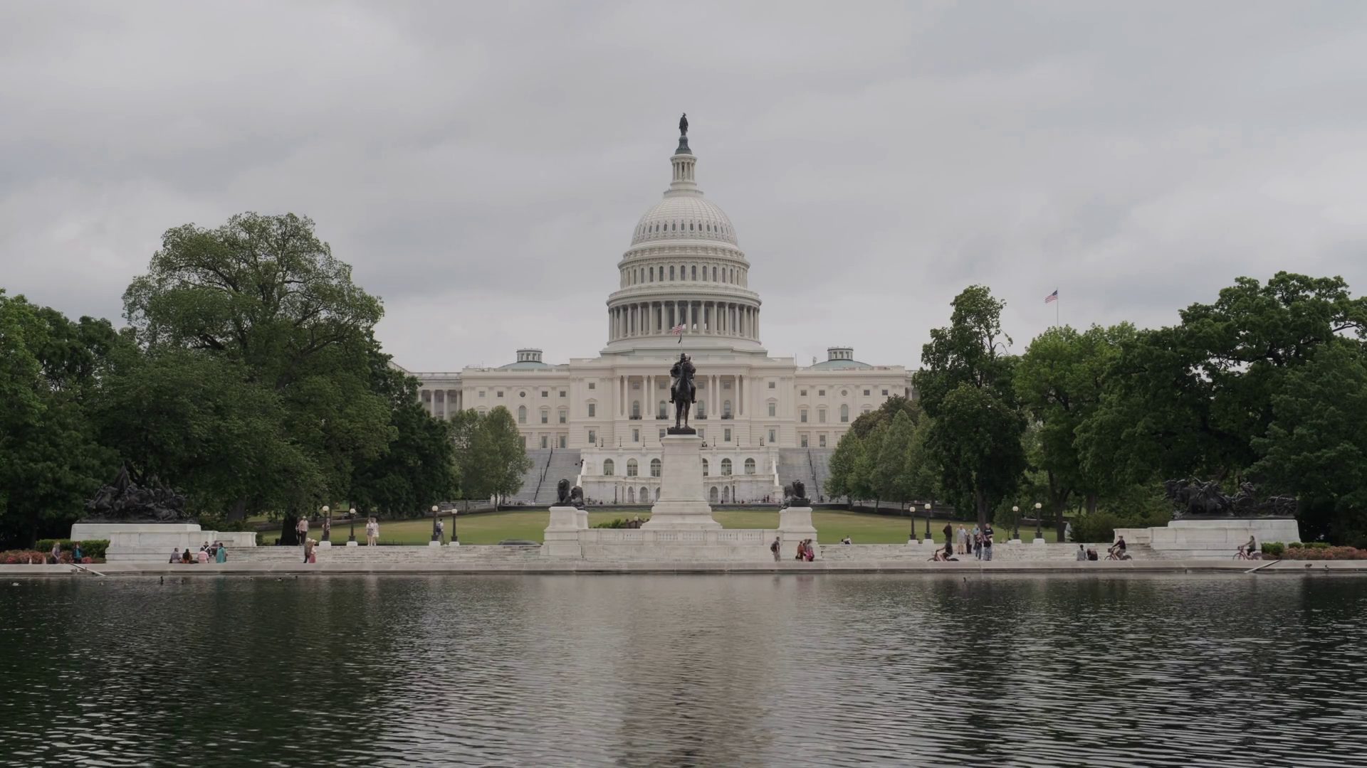 View Of United States Capitol Building From Stock Footage SBV-351880437 ...