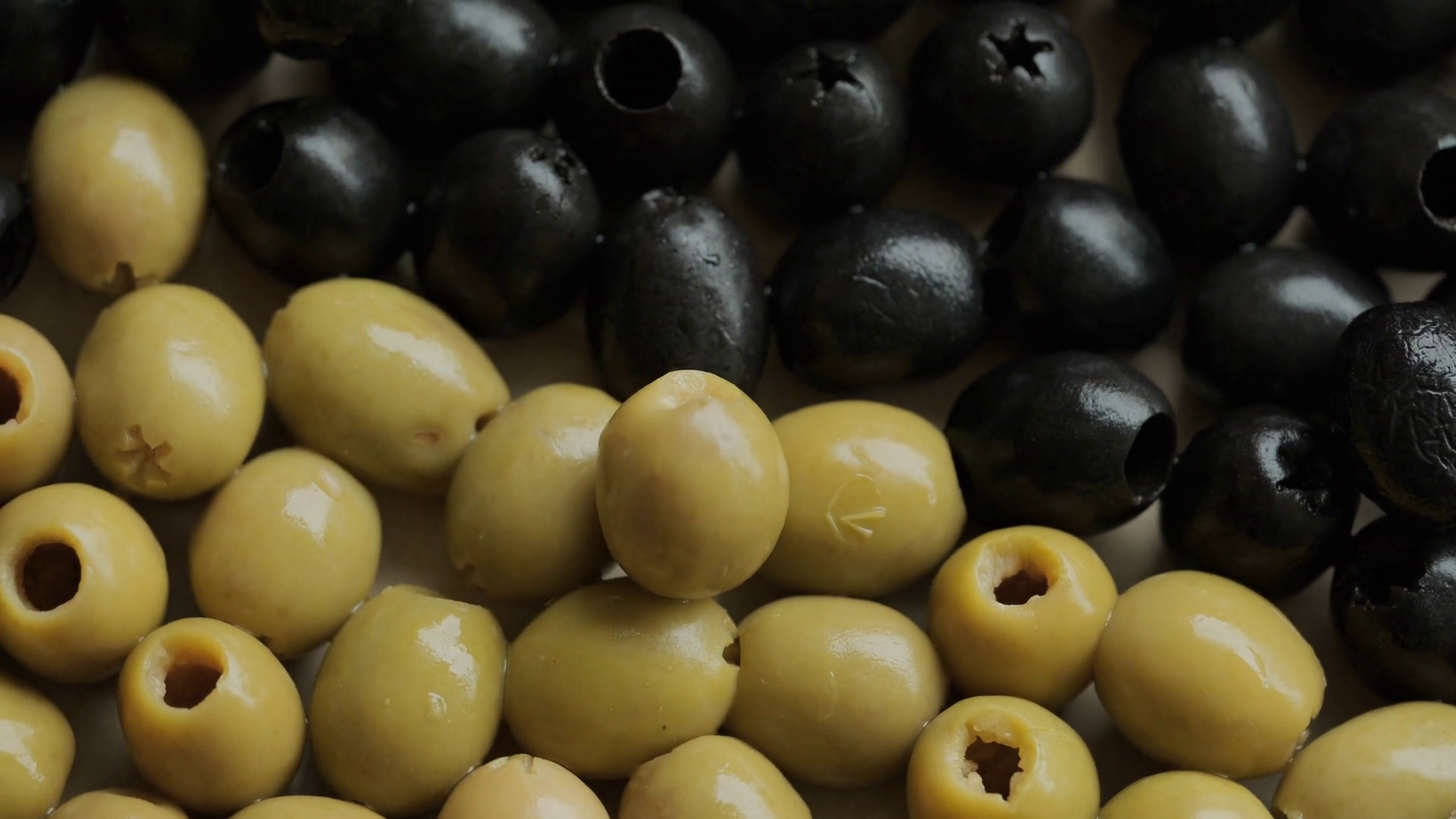 Black Green Pitted Olives Background Stock Footage SBV-351858190 ...