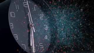Exploring the Concept of Time Distortion through Creative Illustrations of Clocks and Particles