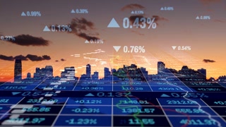 Economy investment market infographic profits indicator background