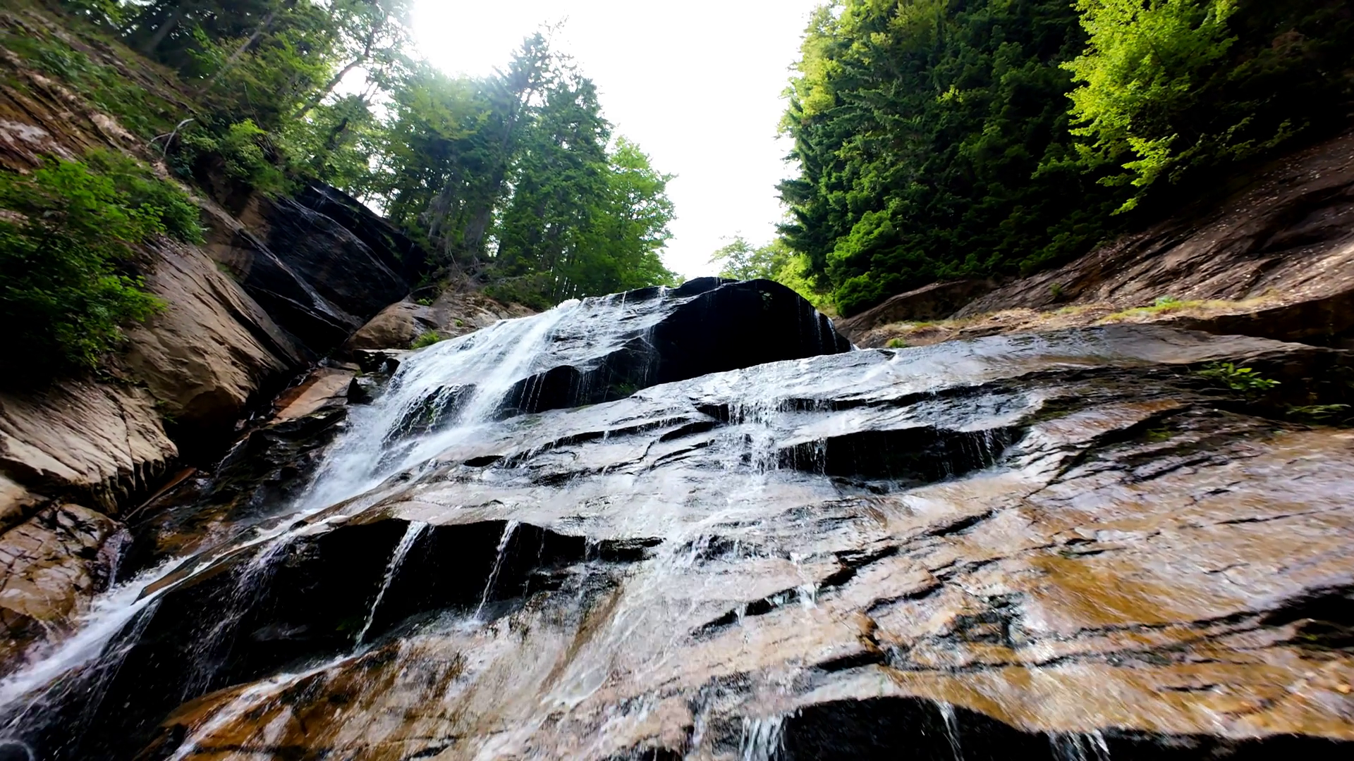 Aerial Video Of Beautiful Waterfall Flowing Stock Footage SBV-352850570 ...