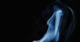 Fast changing lights moving while incense flames burning in the dark. Abstract background.