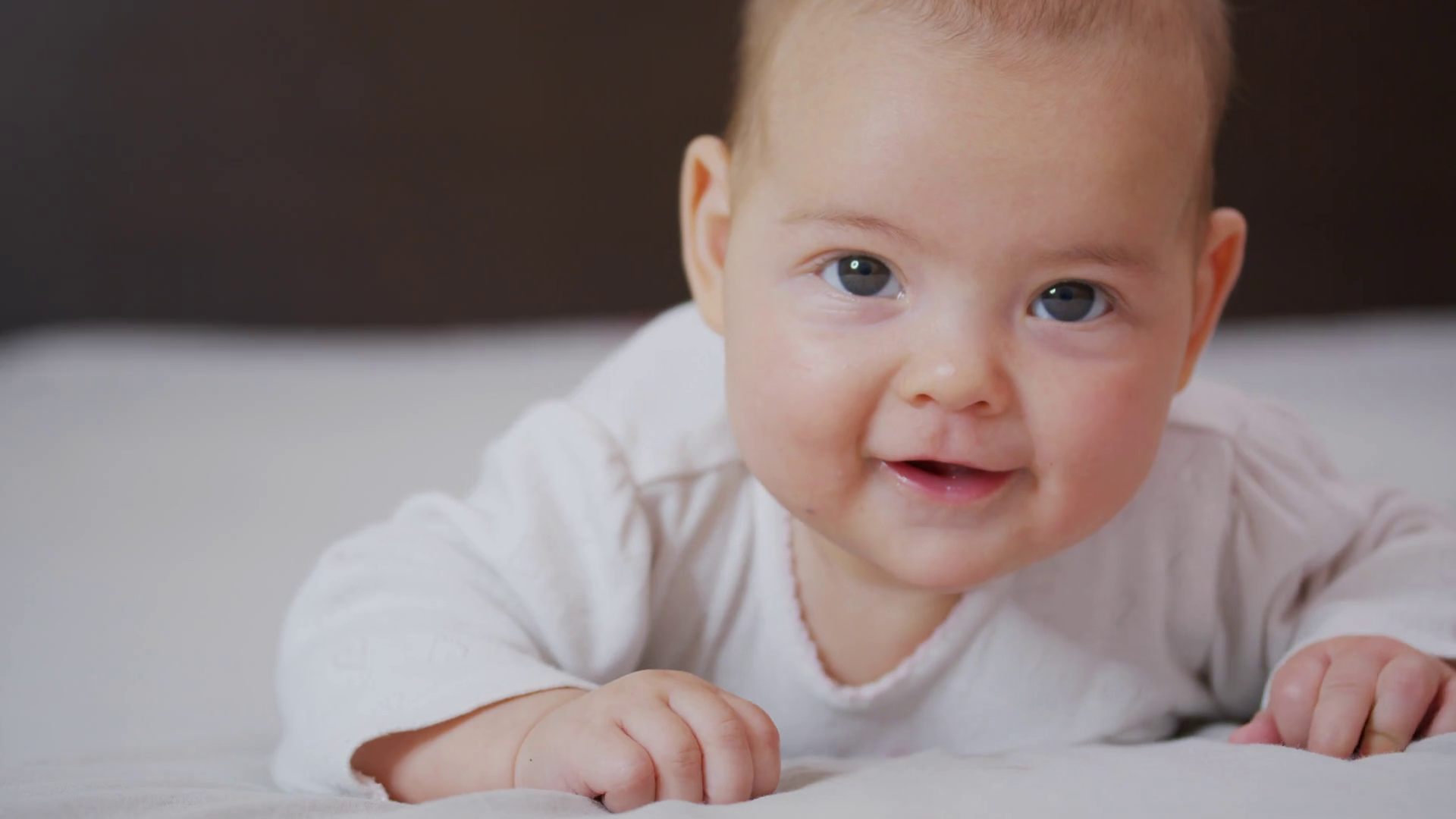 Close Up Slow Motion Of Lovely Little Baby Stock Footage SBV338776778