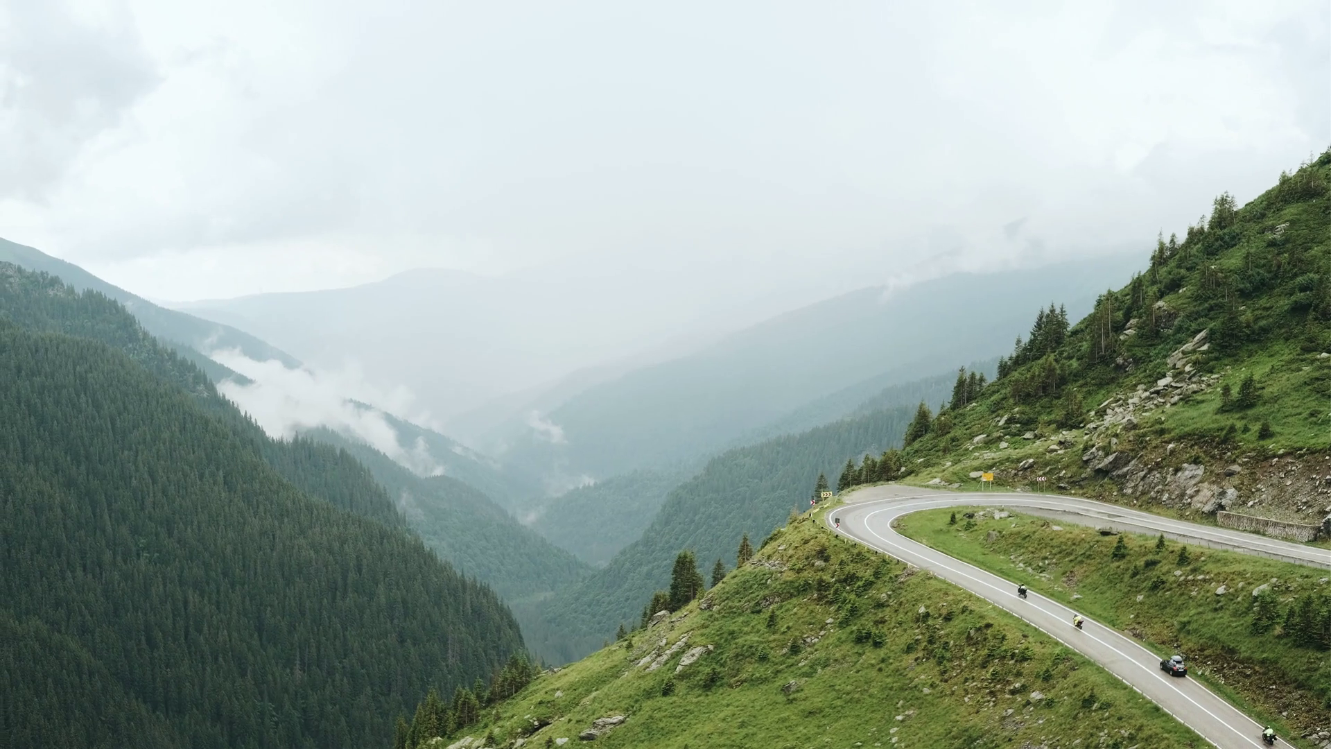 Curvy Mountain Road Through Green Forest Stock Footage SBV-347789751 ...