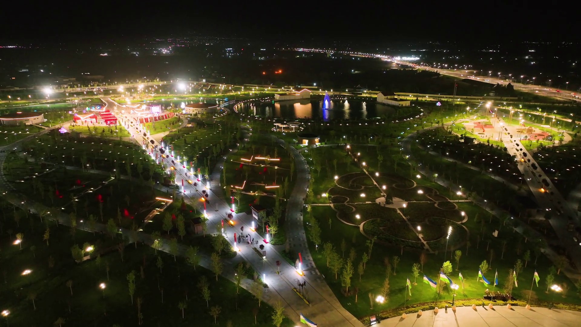 Yangi Ozbekiston (new Uzbekistan) Park In Stock Footage SBV-351926684 ...