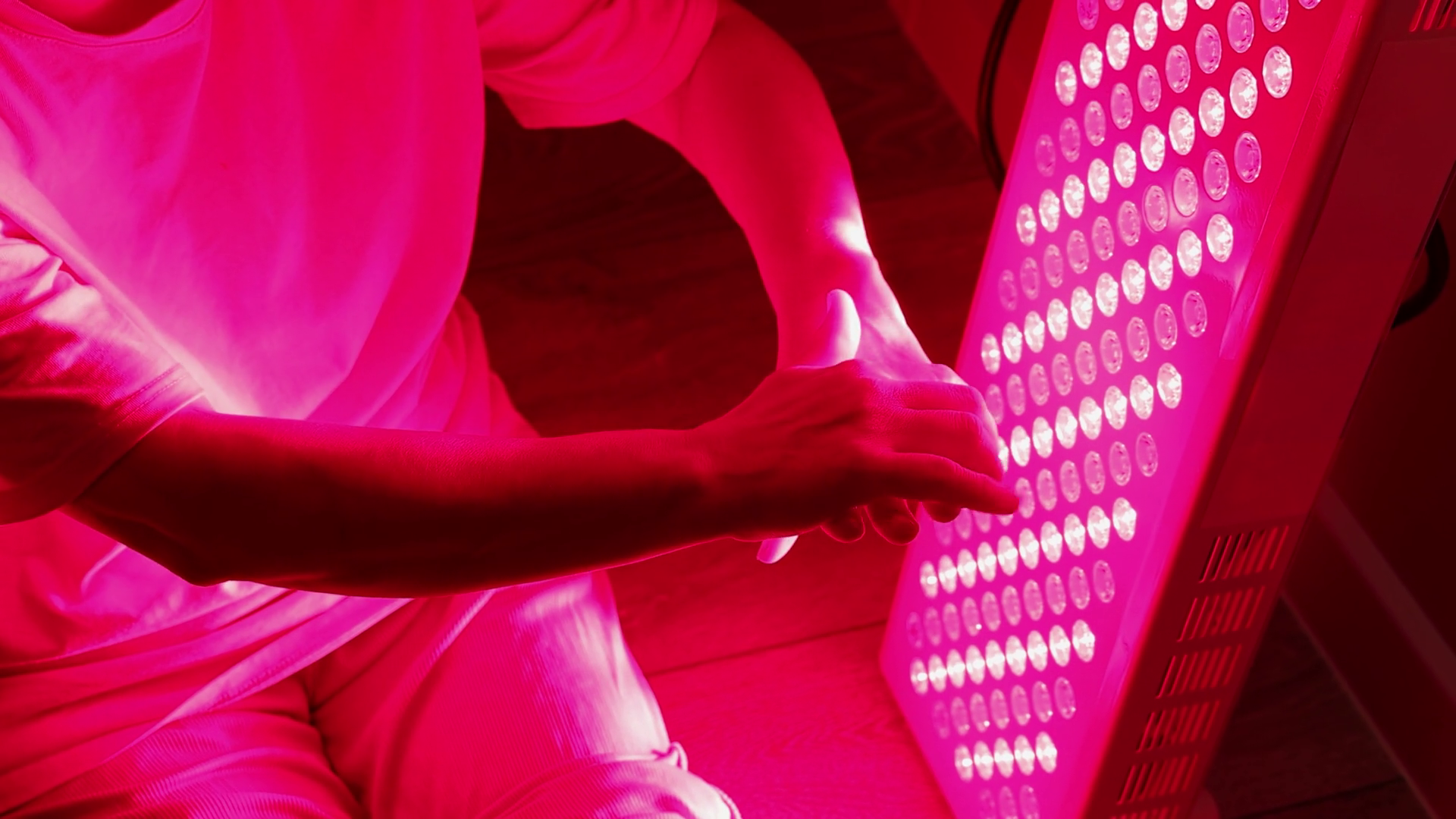 Slow Motion Close-up Of Arm Red Light Stock Footage SBV-352024993 ...