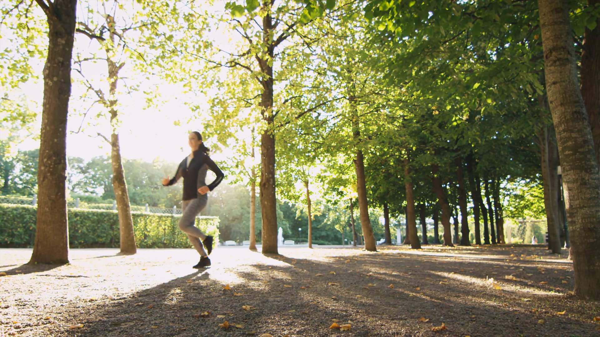 Young Woman Running Forward In Bright Sunny Stock Footage SBV-352153347 ...
