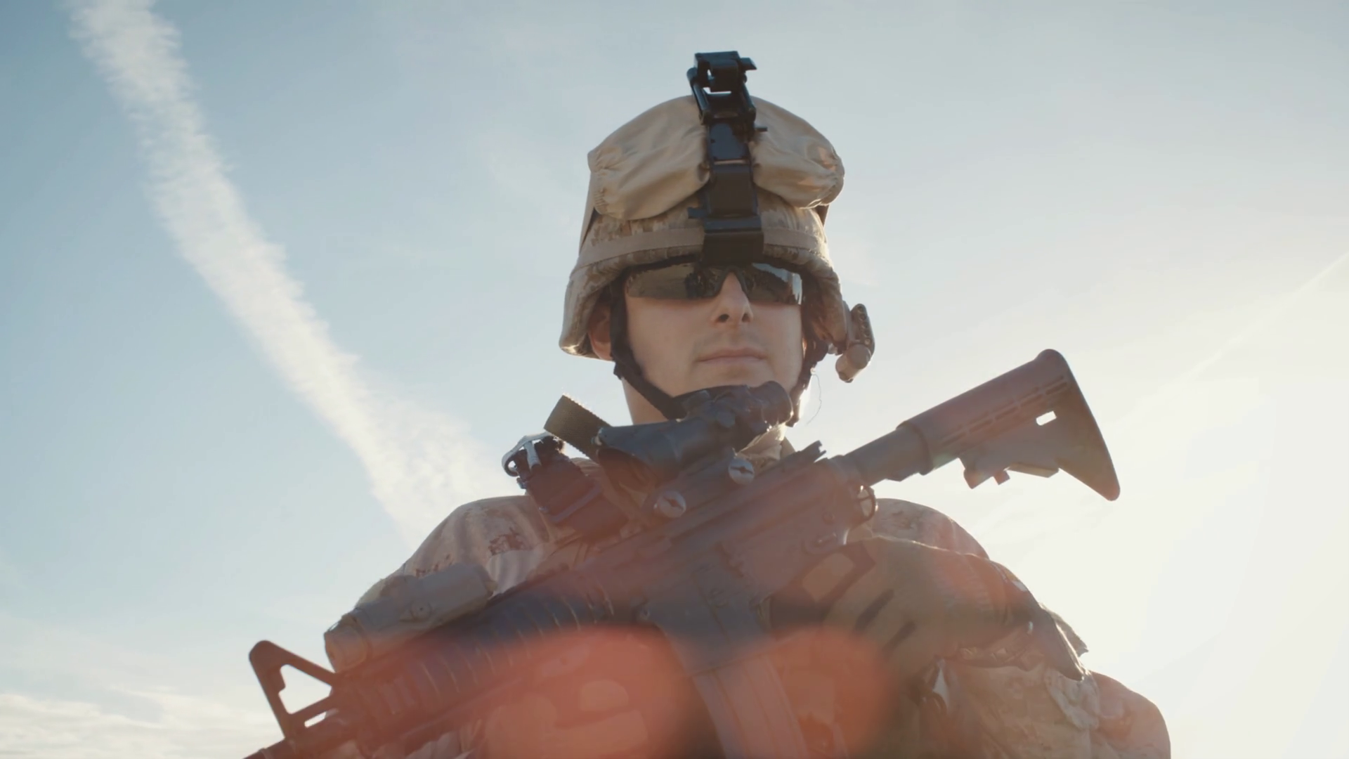 Portrait Of Fully Equipped Solder Holding Stock Footage SBV-352154048 ...