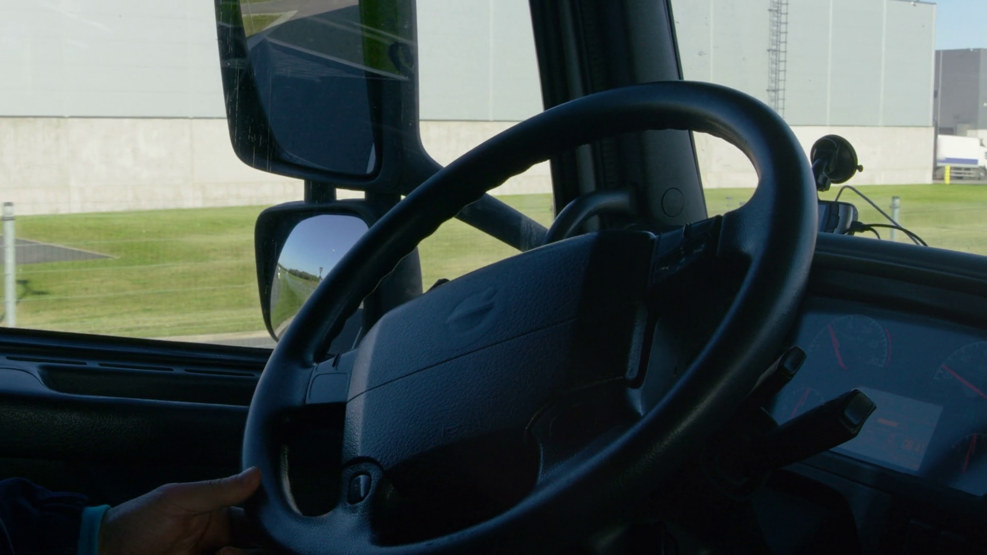 Inside Of Cabin View Of Professional Truck Stock Footage SBV-352285623 ...