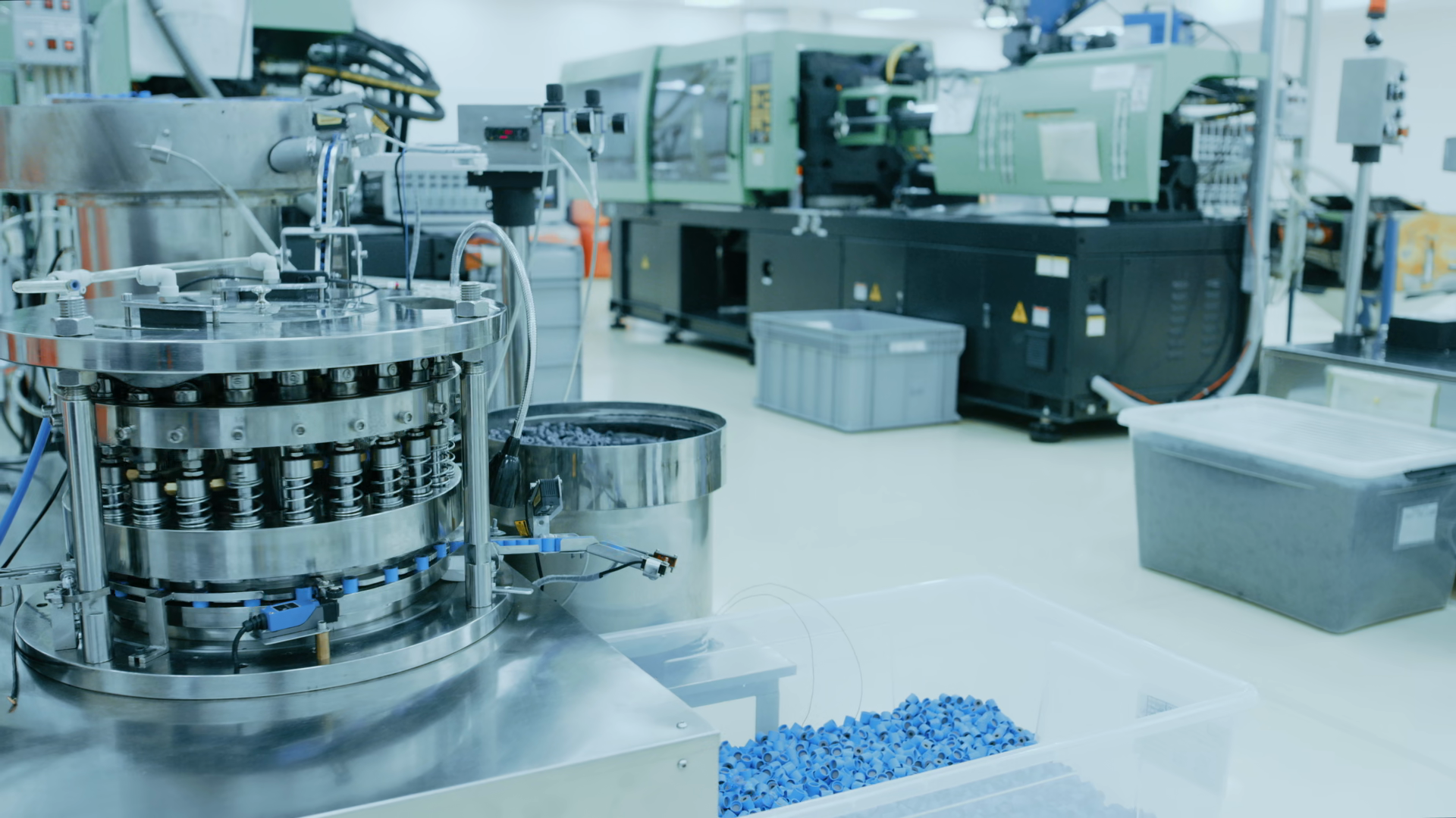 On Factory Scientist In Sterile Protective Stock Footage SBV-353660688 ...