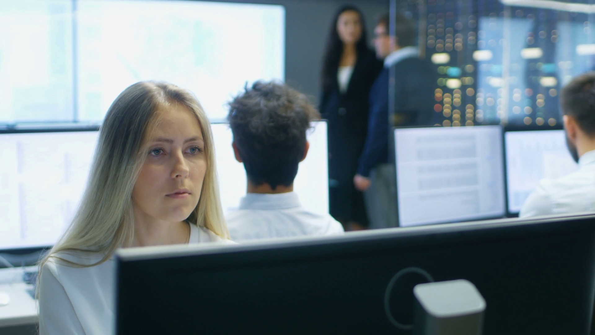 Female Computer Engineer Works On Neural Stock Footage SBV-352911187 ...