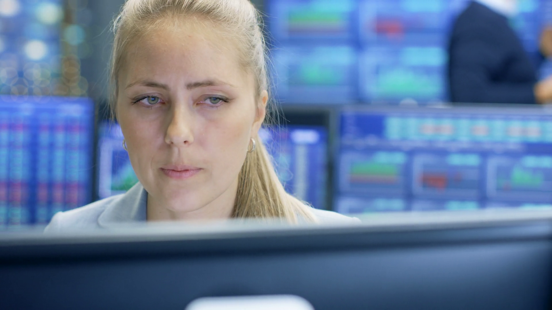 Experienced Stock Exchange Trader Making Stock Footage SBV-352911273 ...