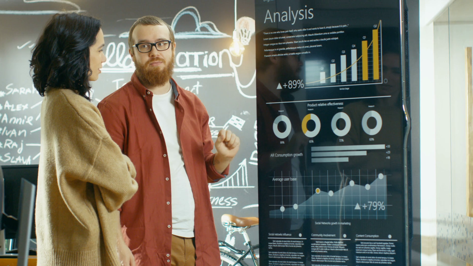 Female Developer Male Manager Use Stock Footage SBV-352929227 - Storyblocks