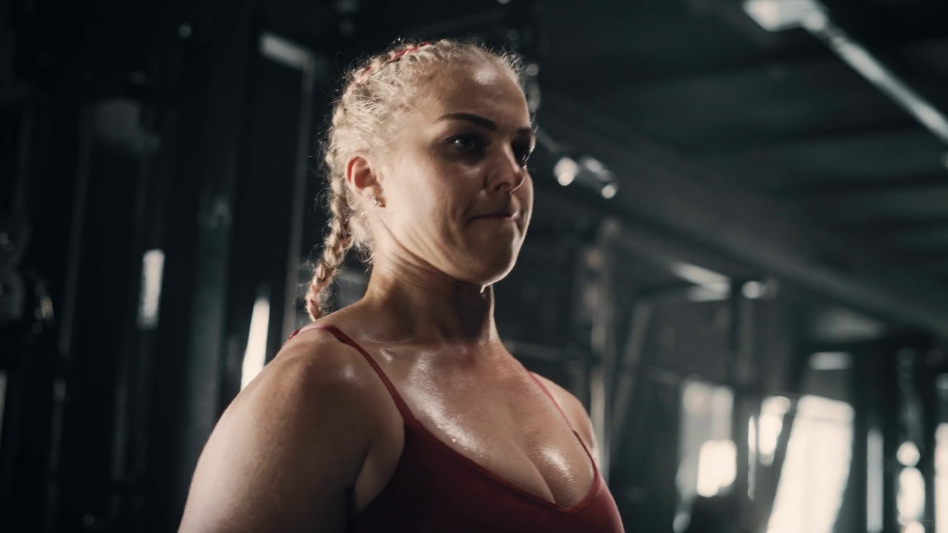 A Professional Female Powerlifter Training Stock Footage SBV348454482