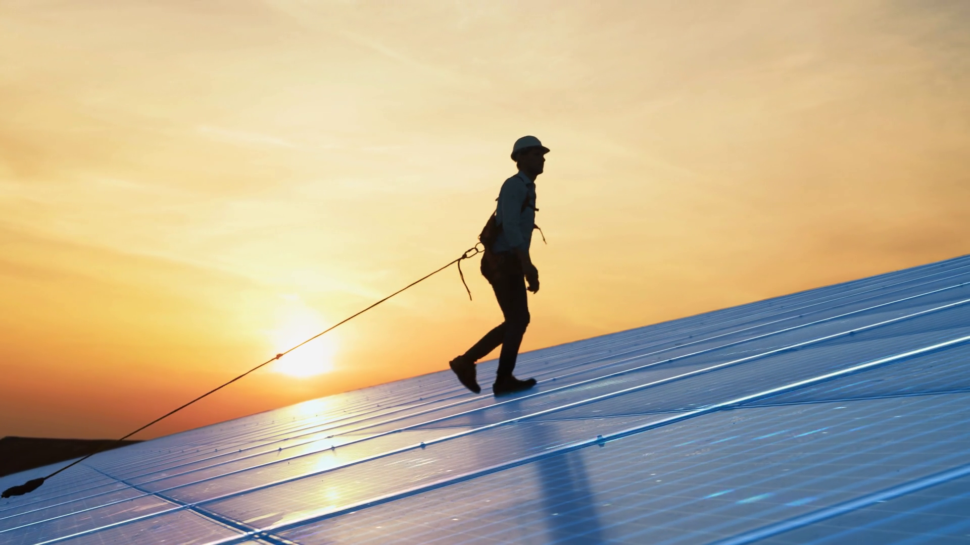 Engineer Walking On Solar Panel Graphics Stock Footage SBV-348431427 ...