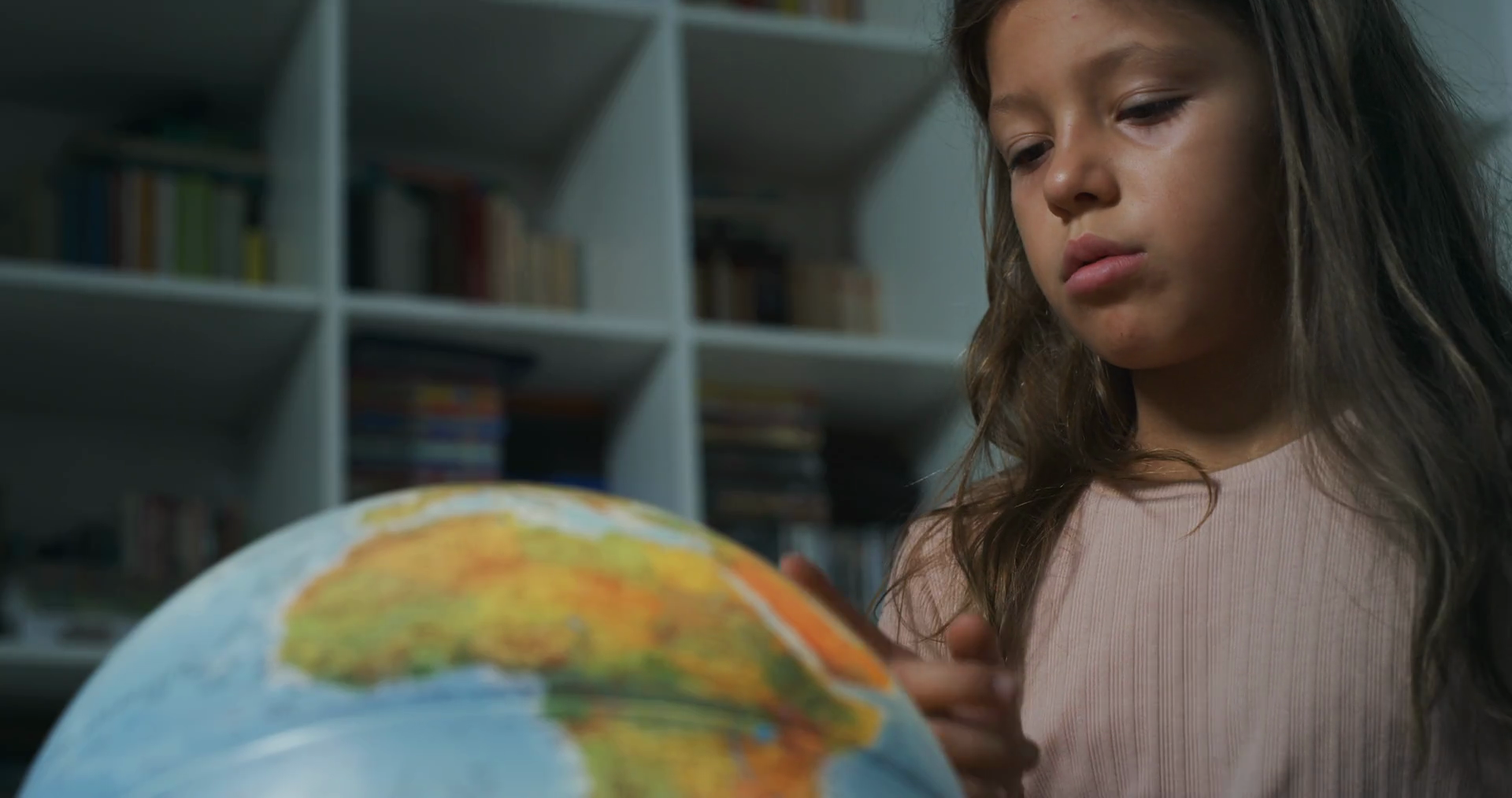 Cinematic Close Up Shot Of Happy Curious Stock Footage SBV-348496759 ...