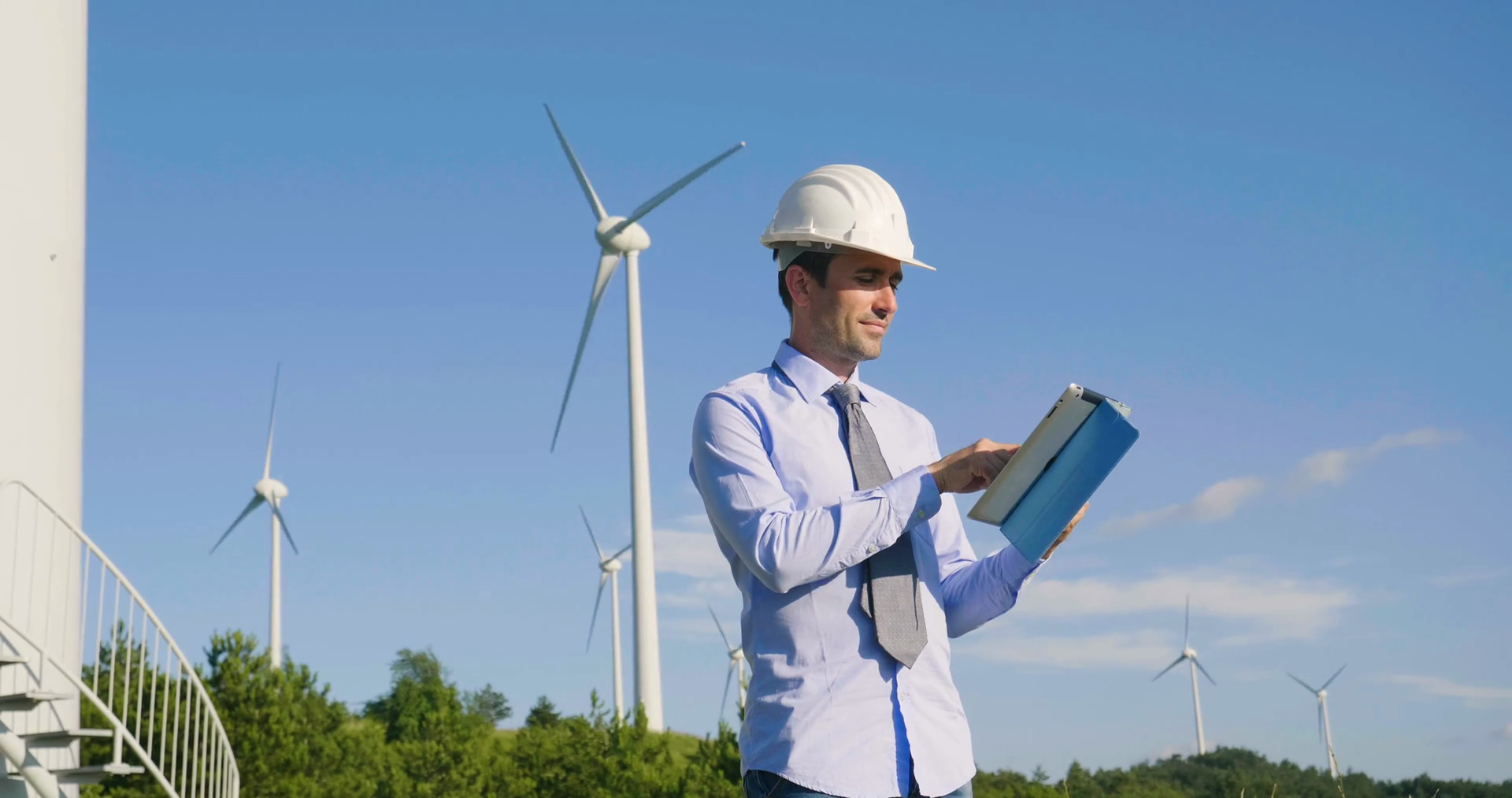 An Engineer Controls Functioning Of Wind Stock Footage SBV-348931446 ...