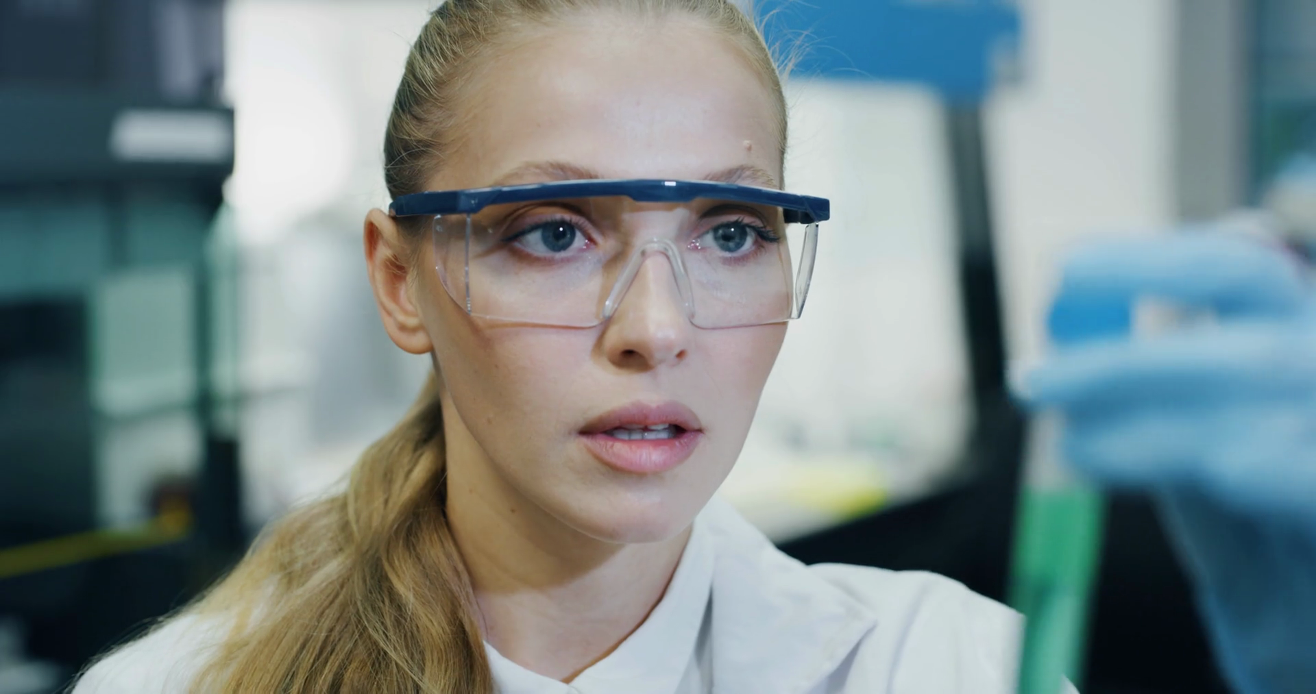 Portrait Of Blond Female Scientist Is Stock Footage SBV-348969203 ...