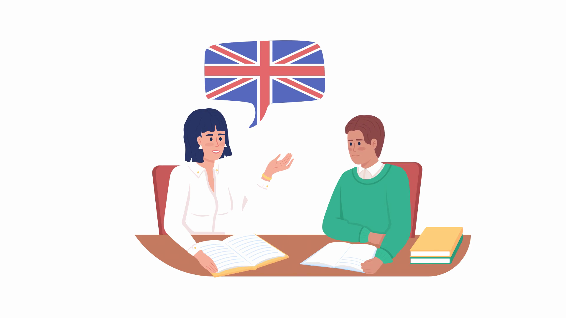 Animated English Class Characters Learn Stock Motion Graphics SBV ...
