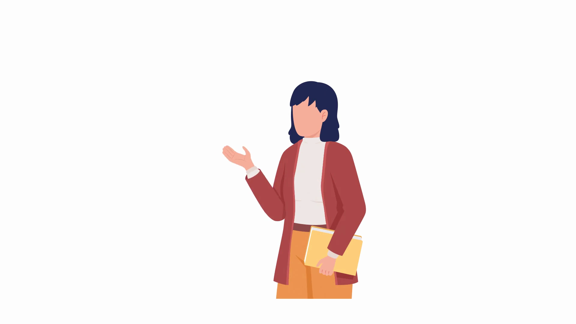 Animated Student Character Speaking Woman Stock Motion Graphics SBV ...